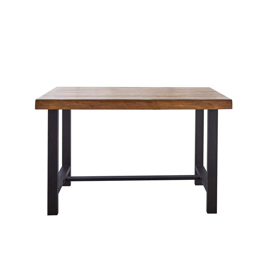5pc Landon Counter Height Dining Set Golden Brown - Steve Silver Co.: Modern Metal Frame, 4 Stools, No Extension