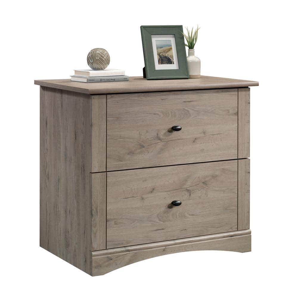 2 Drawer Lateral File Cabinet Laurel Oak - Sauder: Full Extension, Legal/Letter Size, Interlocking