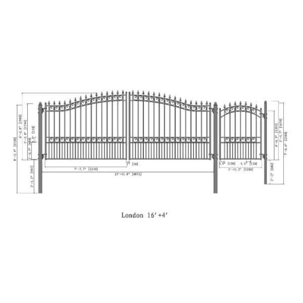 ALEKO London Black Metal Gate