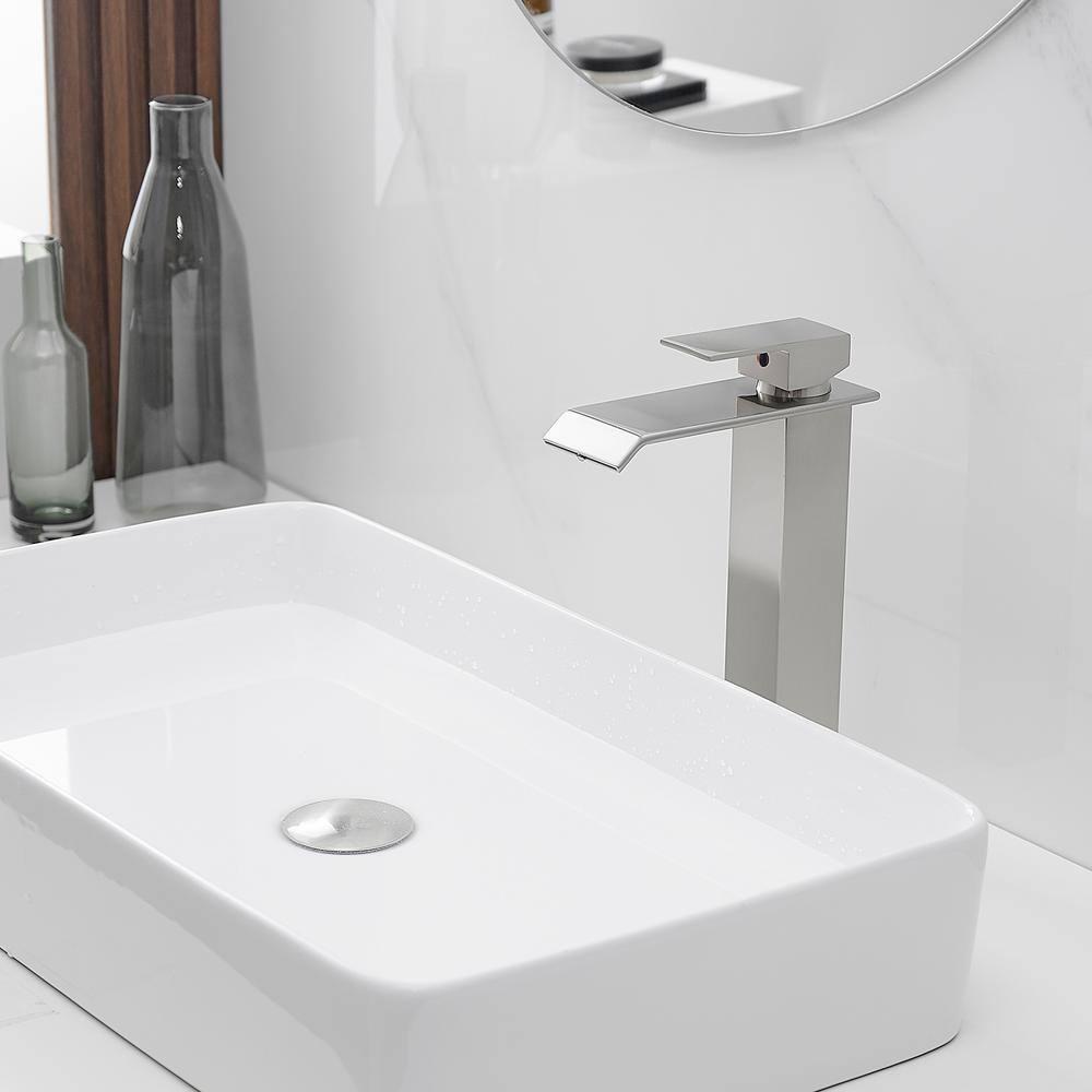 VIBRANTBATH 6004H-N Vessel Sink Faucet Single-handle Bathroom Faucet with Drain Assembly
