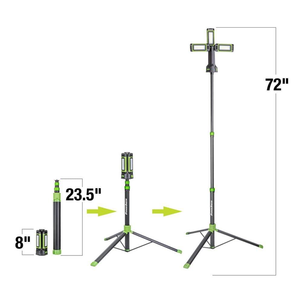 PowerSmith Powersmith 4500 Lumen Rechargeable Led Work Light With Tripod