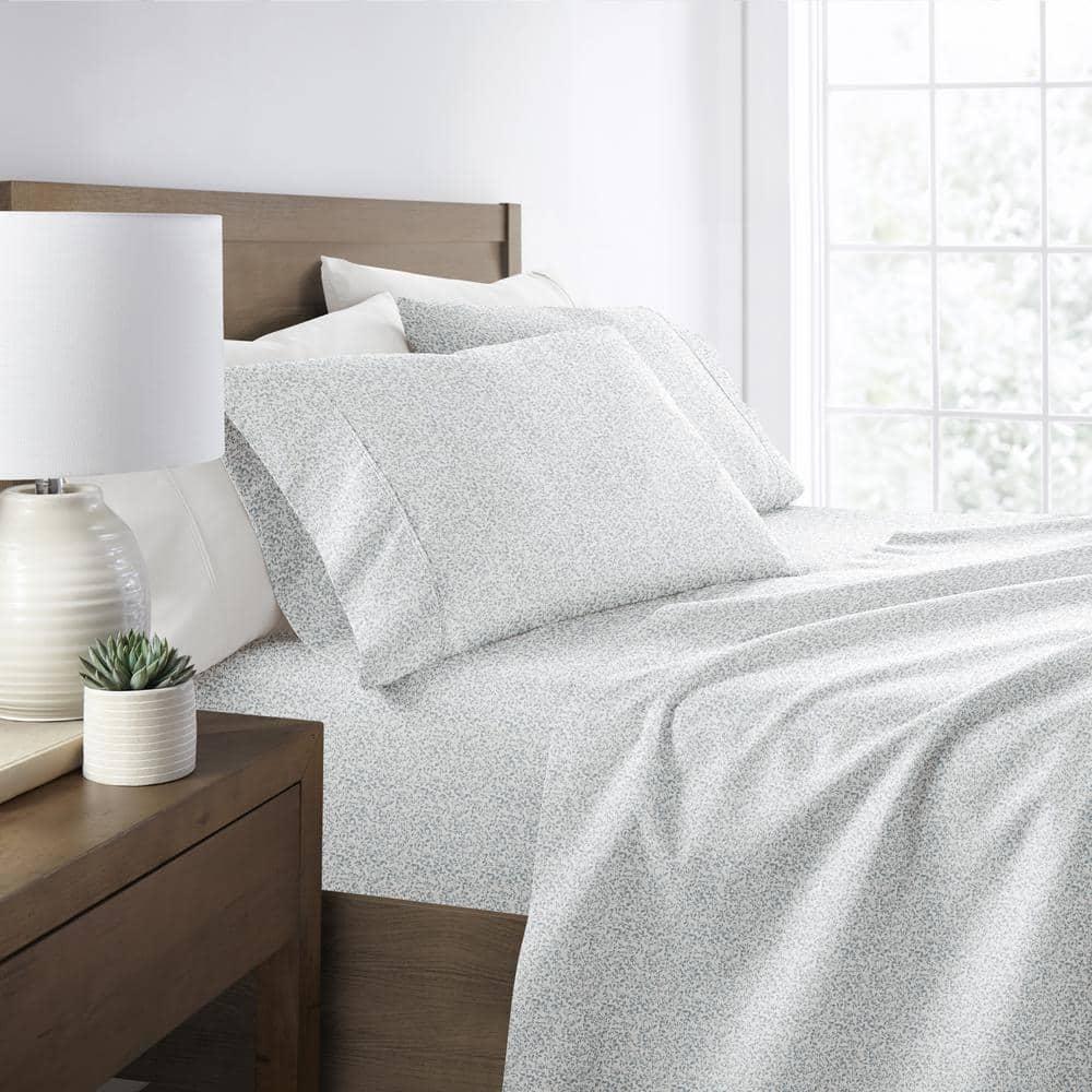 IEnjoy Home 4 Piece Sheet Set Patterned Microfiber Ultra Soft Bedding in Floral Dream