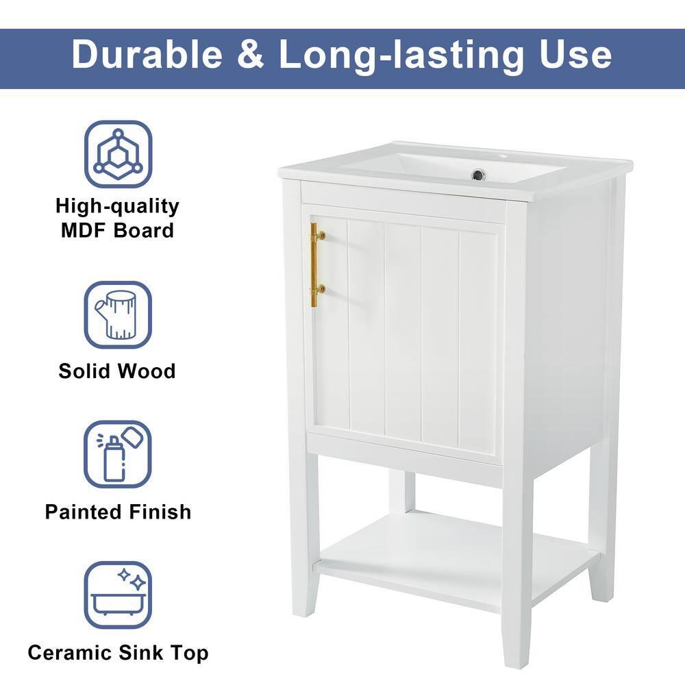 Beyong 33.5" H X 20" W X 15.5" D 20'' Single Bathroom Vanity with Top