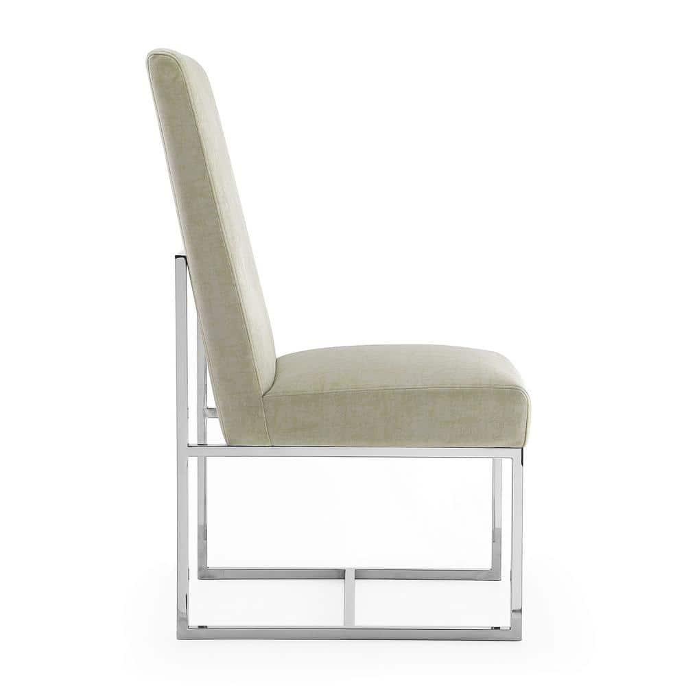 Hillegas Velvet Upholstered Metal Side Chair