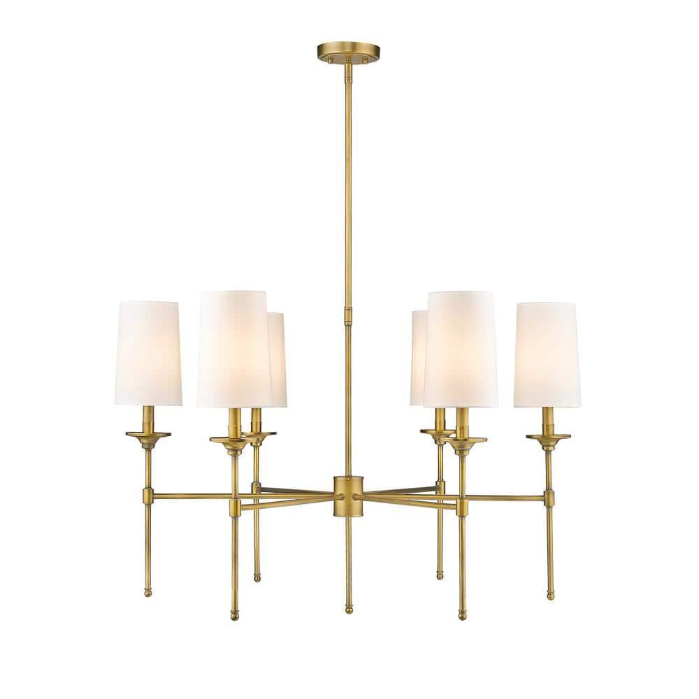 Z-Lite Emily 6 - Light Chandelier in  Rubbed Brass
