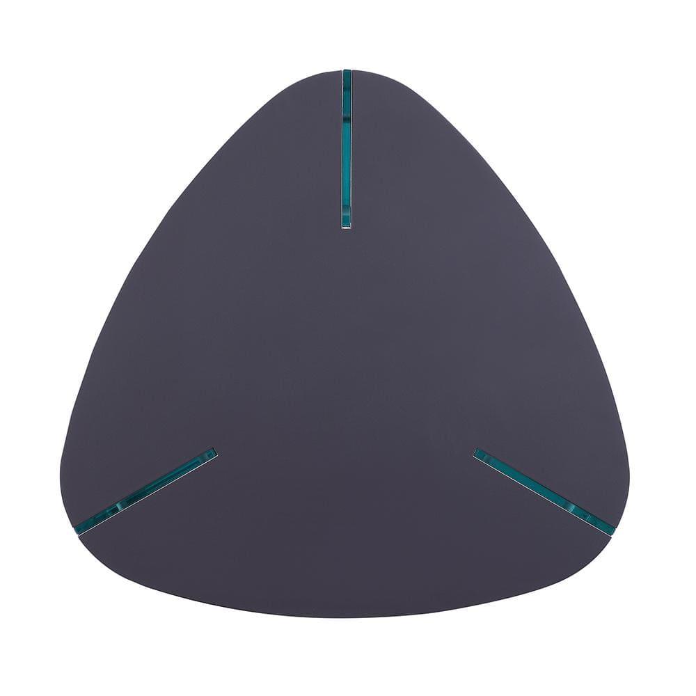 ACME Noland Coffee Table, Gray High Gloss & Clear Glass