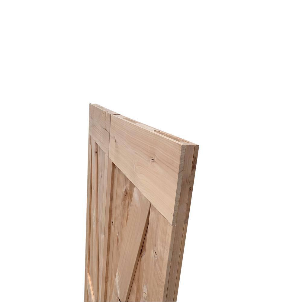 Lubann Paneled Solid Alder Wood Bifold Biparting Barn Door Slab