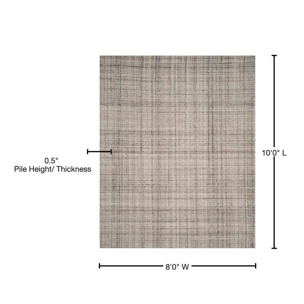 Abstract ABT141 Handmade Indoor Area Rug - Camel/Black - 8'x10' - Safavieh