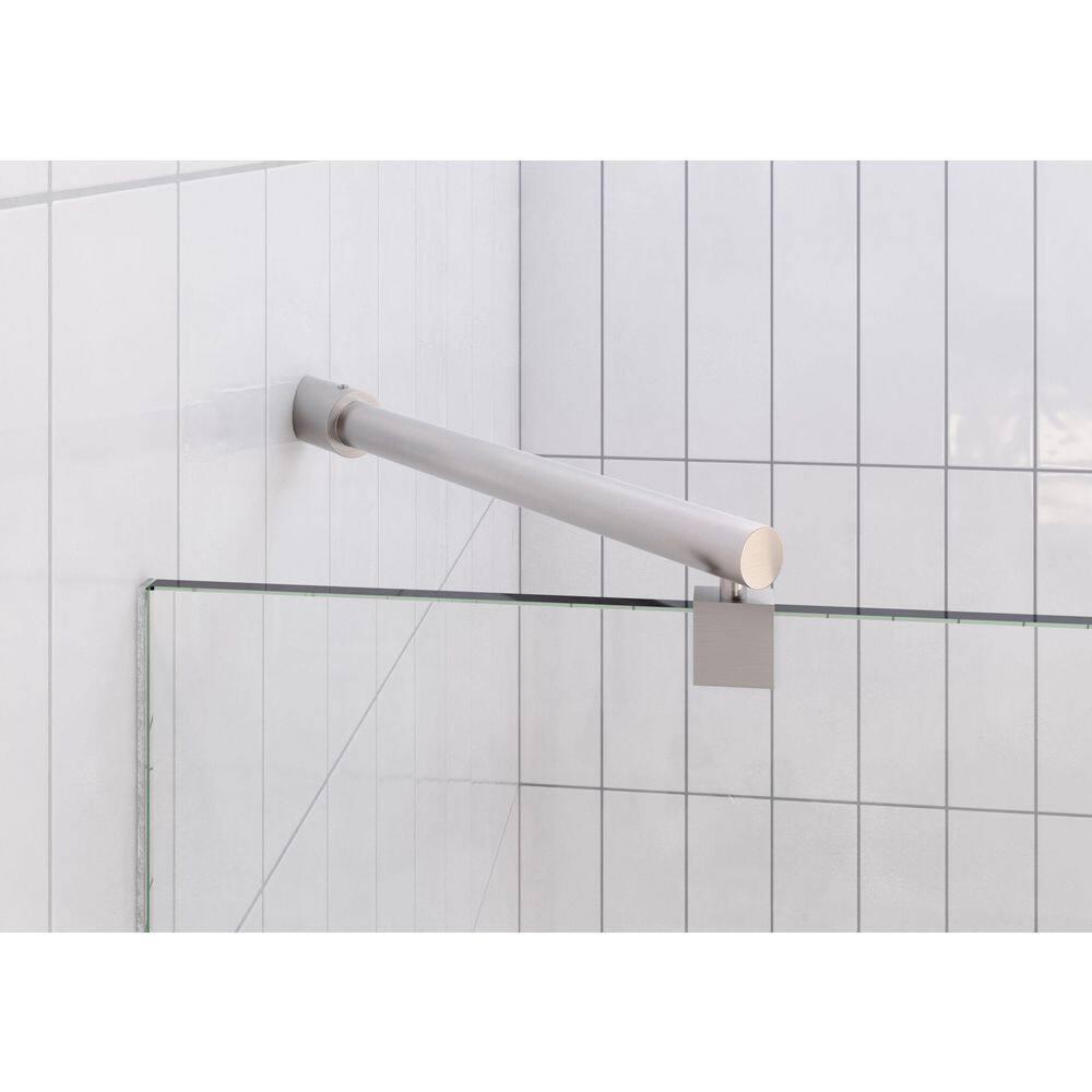 Glass Warehouse Halo 35 in. x 78 in. Frameless Glass Hinge Shower Door GW-GH-35-BN