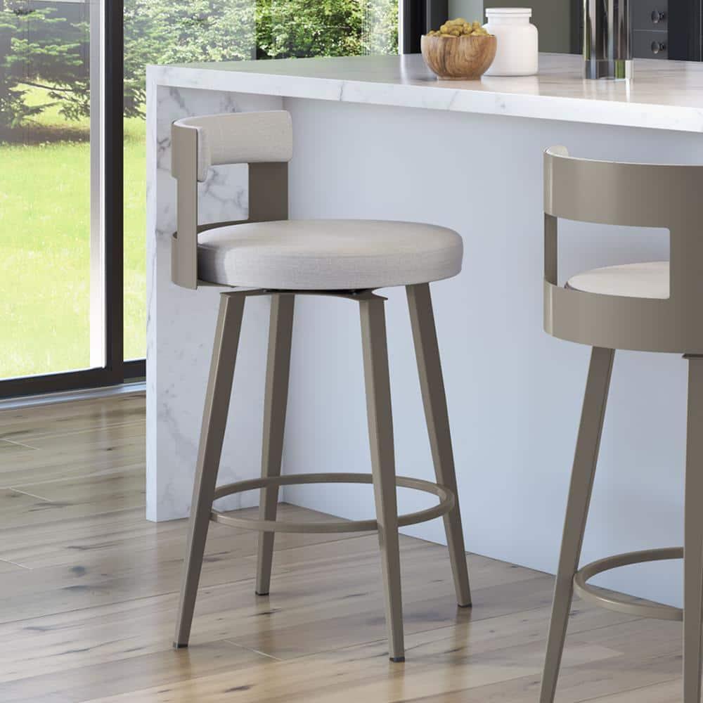 Amisco Paramont Upholstered Counter Height Barstool Gray