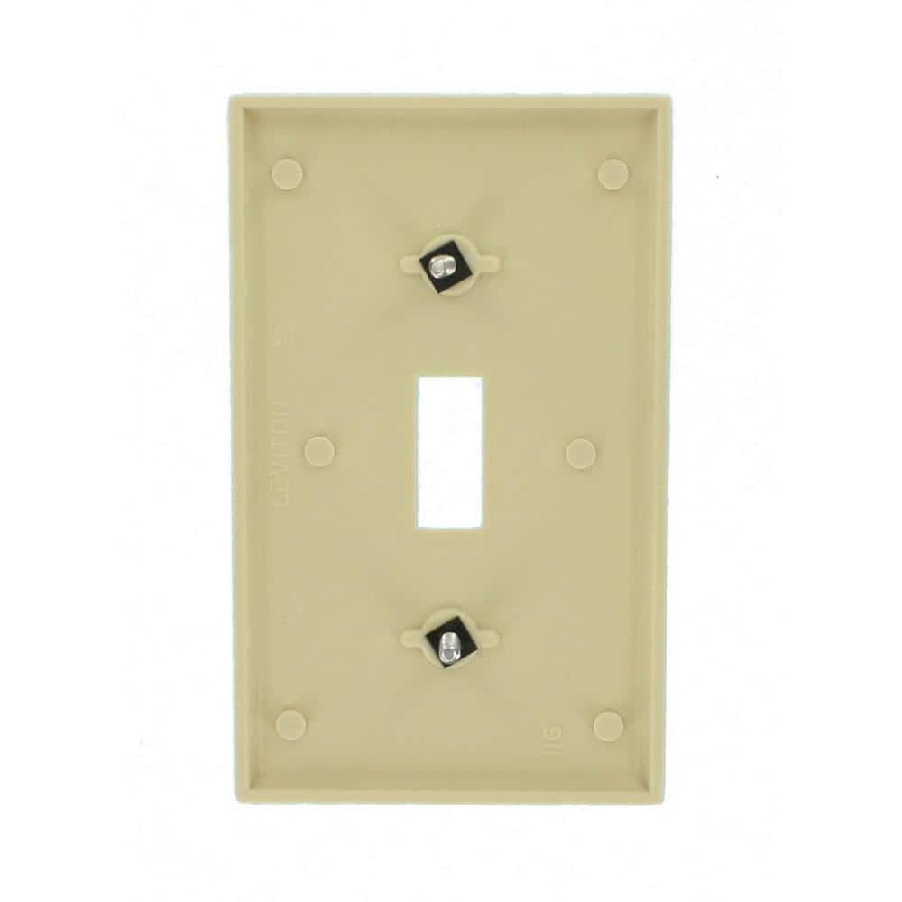 Leviton M25-86001-IMP Single Gang Ivory Single Toggle Wallplate 10 Pack