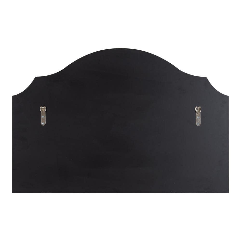 Kate and Laurel Leanna Glam Horizontal Wall Mirror, 20 x 30, Black, Sophisticated Large Mirror for Wall