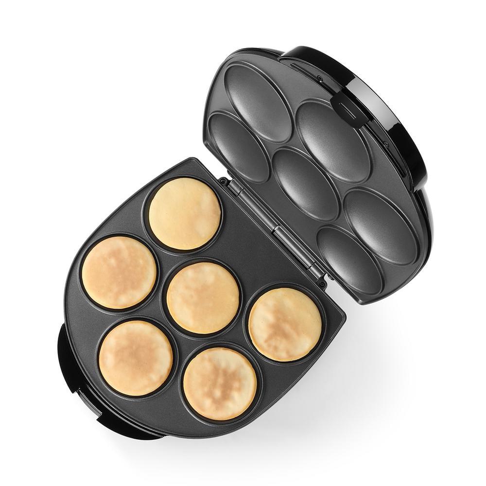 Black Non-Stick 6-Arepa Maker with Safety Lock Lid