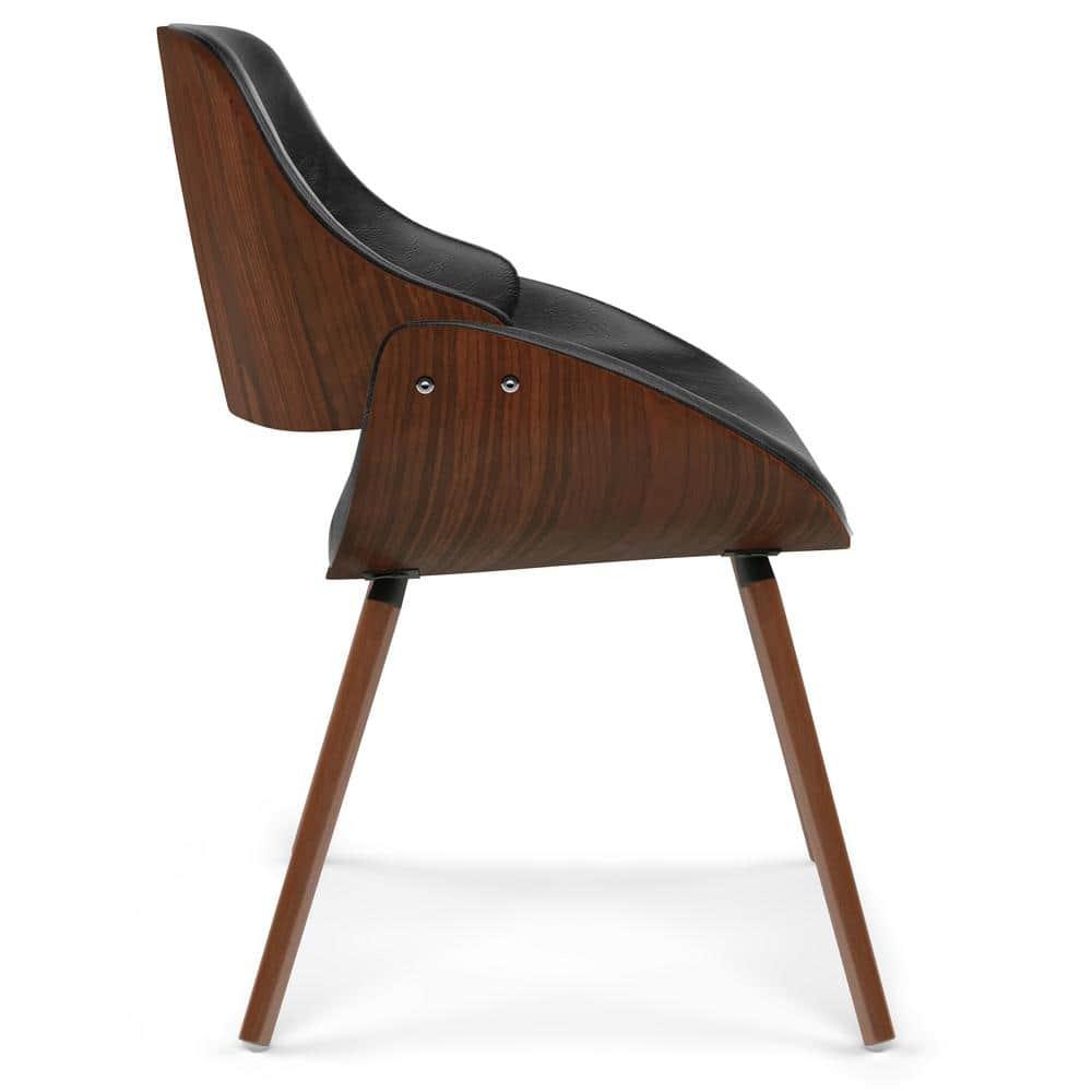 Simpli Home Malden Upholstered Dining Chair with Ergonomic Solid Wood Frame and Mid-Century Modern Style