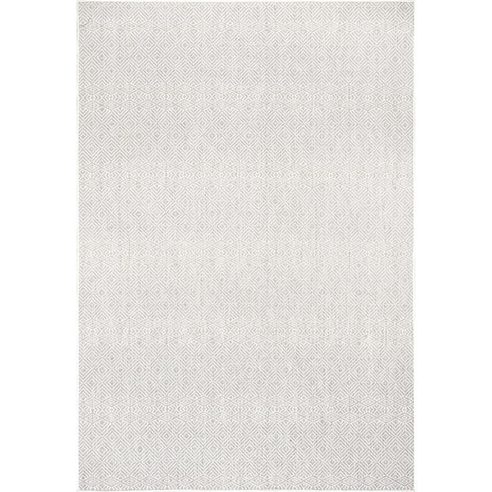 Nuloom Paloma Abstract Geometric Indoor and Outdoor Area Rug, Gray, 4'x6'
