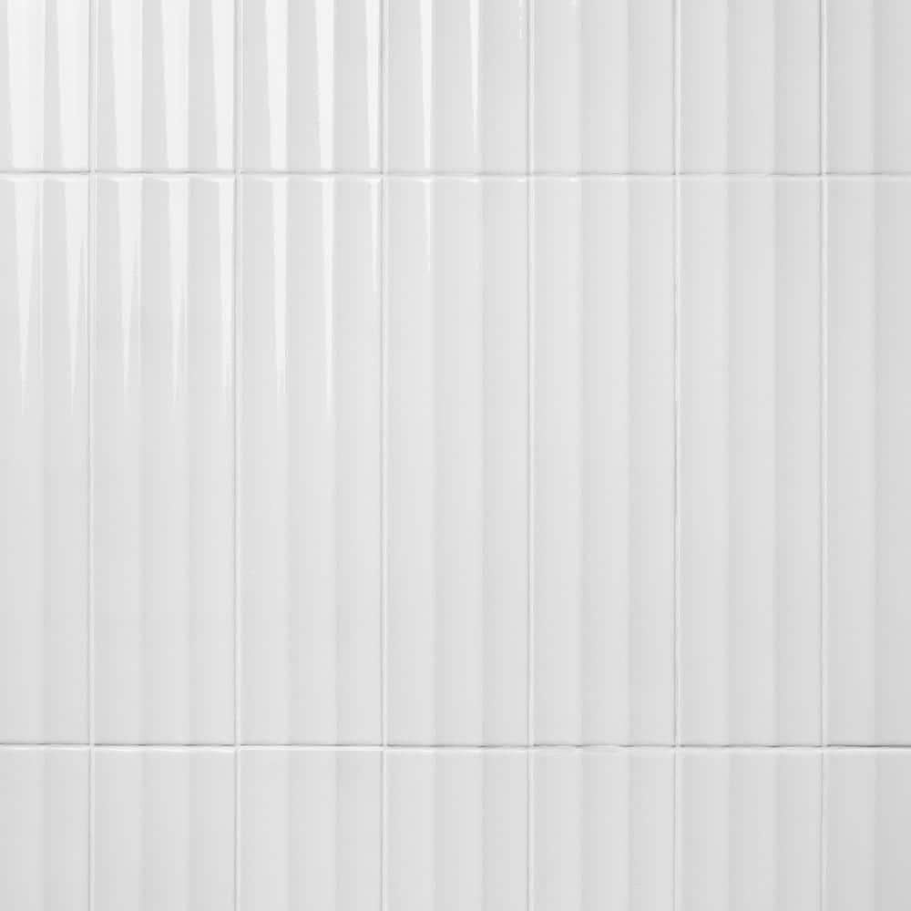 Radiant Fluted 4.43'' W x 17.62'' L Crackled Ceramic Subway Wall Tile (9.26 Sq. Ft. / Case)