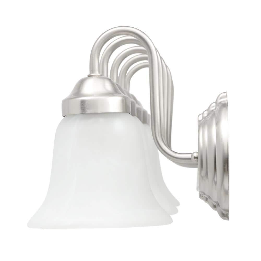 Progress Lighting Builder 5-Light Bath Bracket, Brushed Nickel, Alabaster Glass