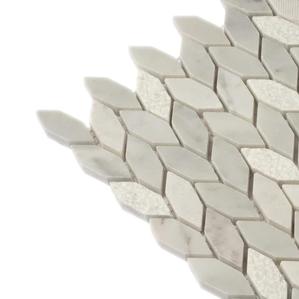 Apollo Tile 11.8 x 12 Wooden Marble Novelty Mosaic Tile