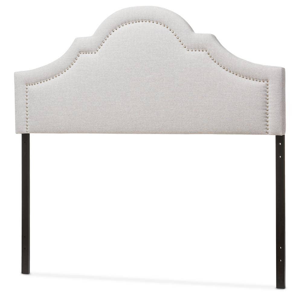 Baxton Studio Queen Rita Modern And Contemporary Fabric Upholstered Headboard Grayish Beige: Wood Composite Frame, Polyester Fill