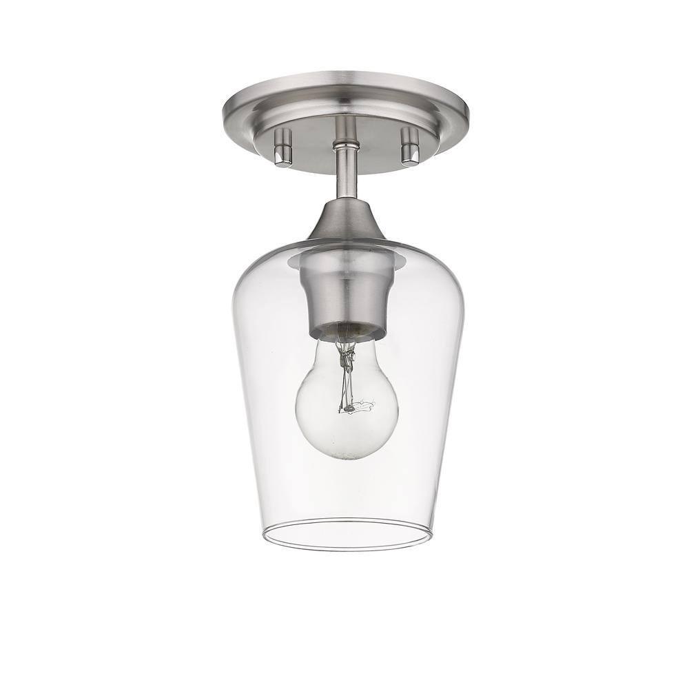Z-Lite 473F1-BN Flush Mounts Brushed Nickel Steel Joliet
