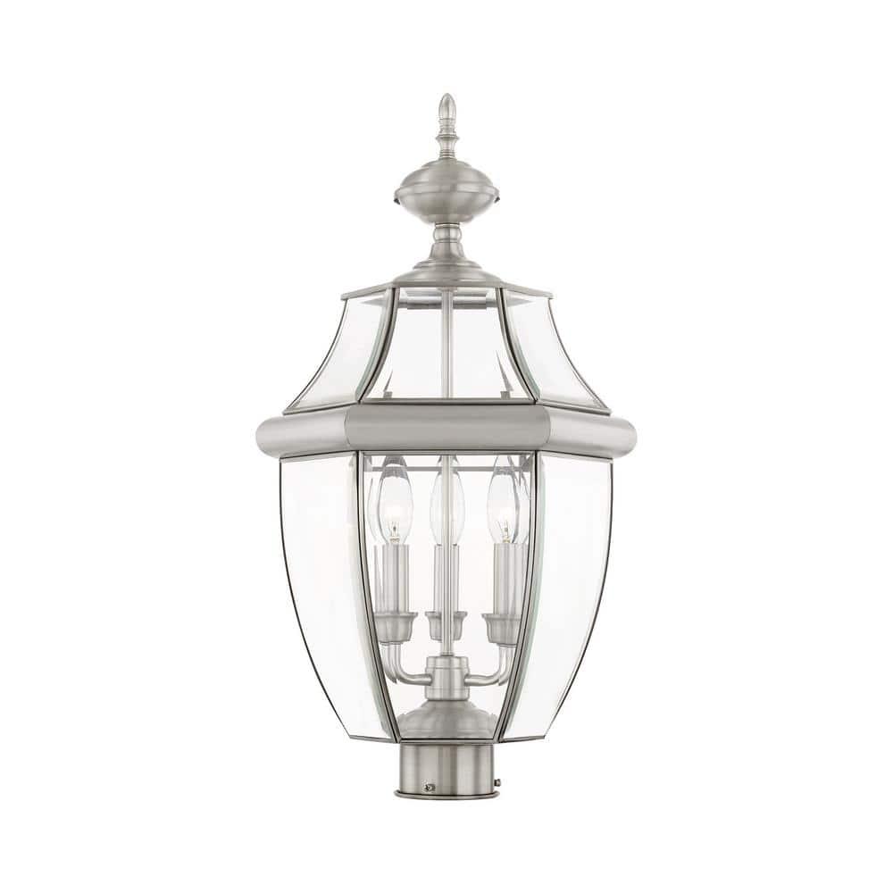 Livex Lighting Monterey 3 - Light Lantern in  Brushed Nickel