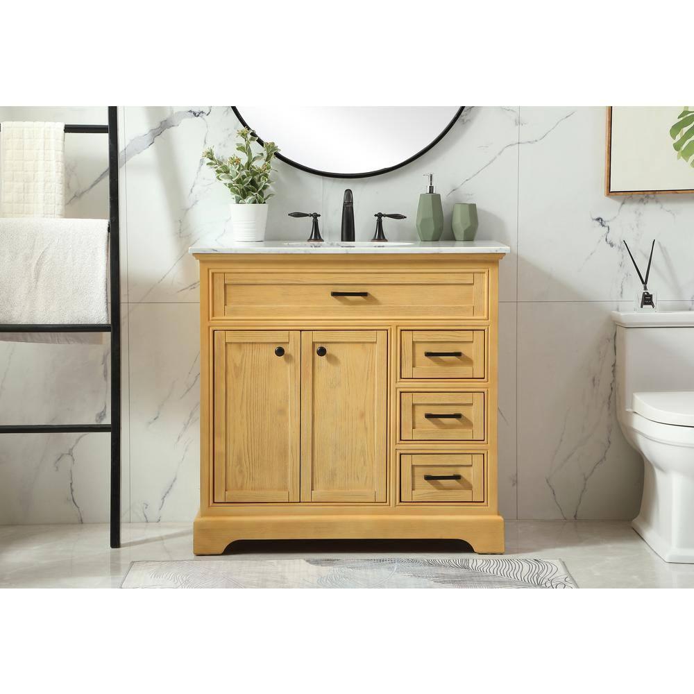 Birch Lane™ Hermes 36'' Single Bathroom Vanity with Marble Top