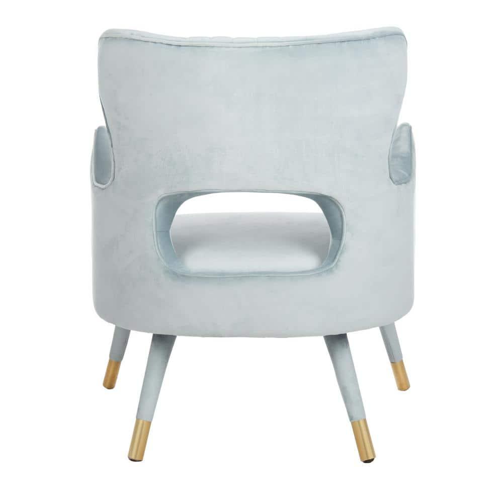 Blair Wingback Accent Chair - ACH4504 - Slate Blue/Gold - Safavieh