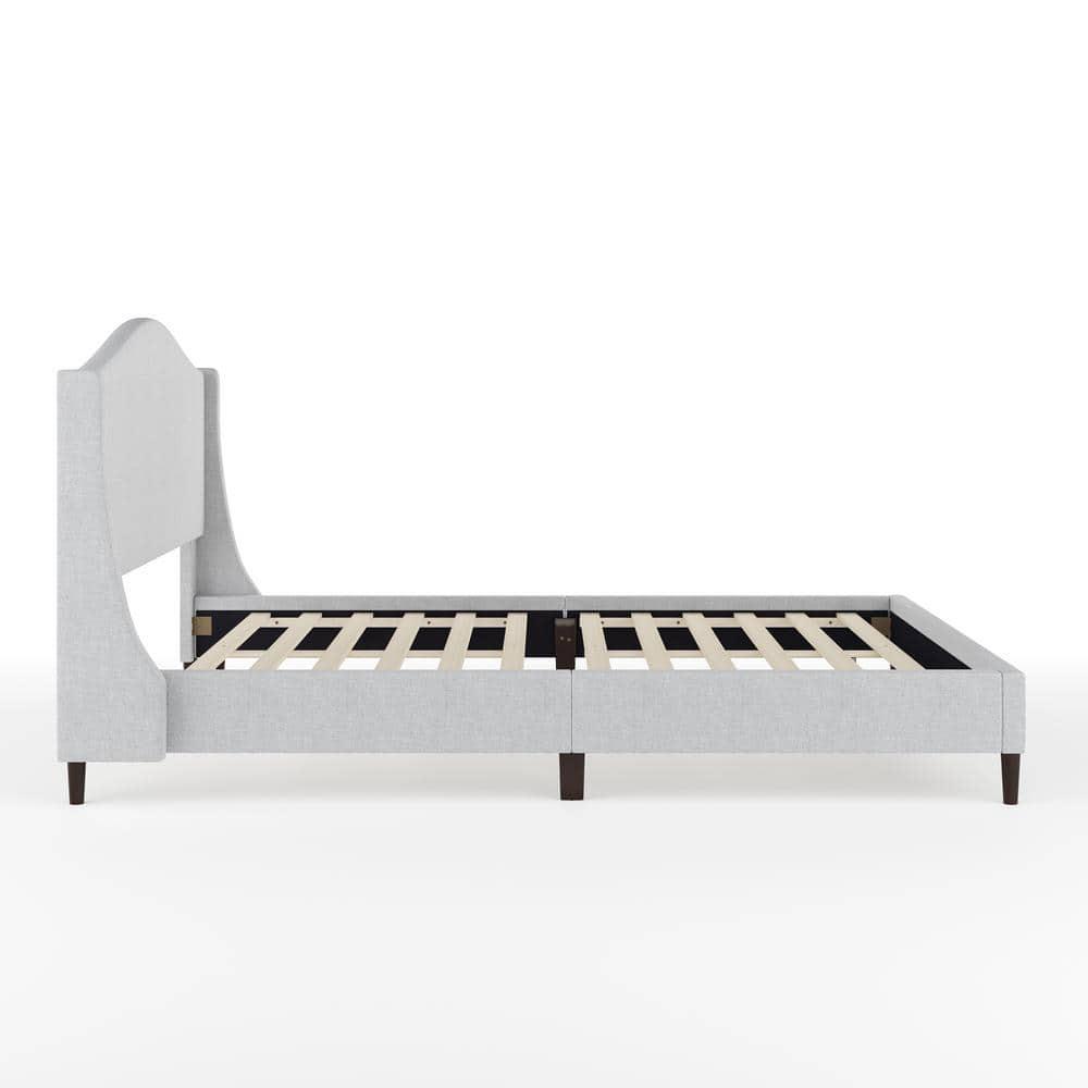 Martha Stewart Martha Stewart Amelia Upholstered Platform Bed With Curved Headboard