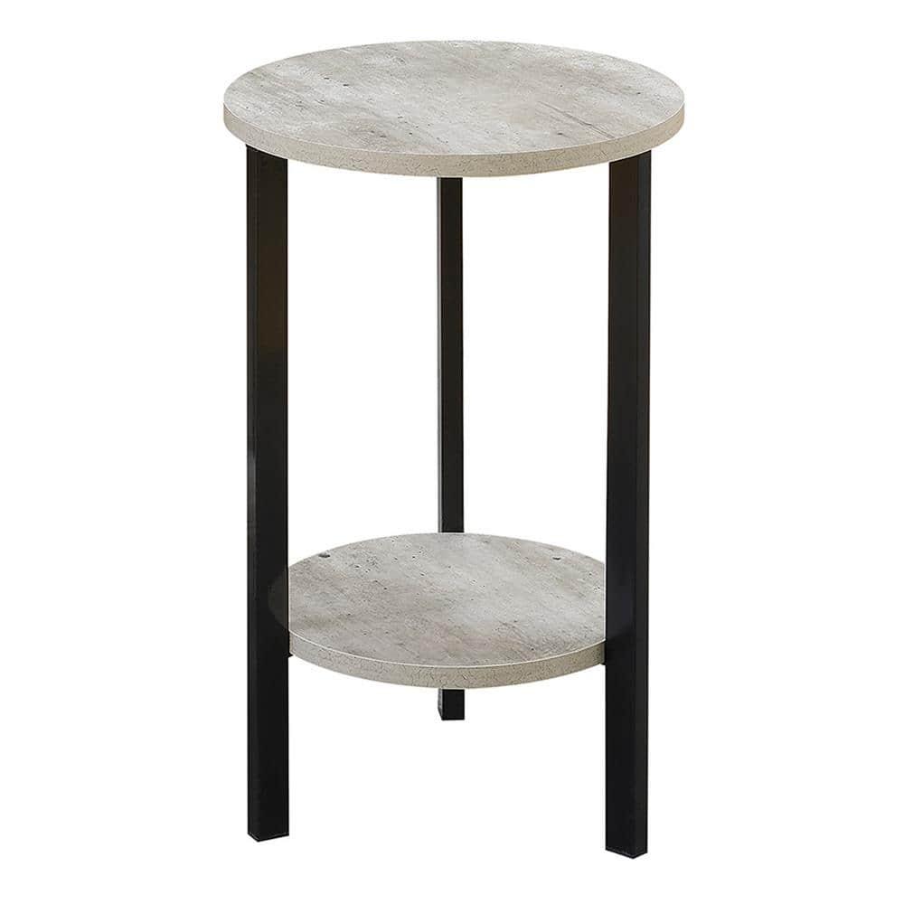 Convenience Concepts Graystone 24-inch 2 Tier Plant Stand, Faux Birch/Black