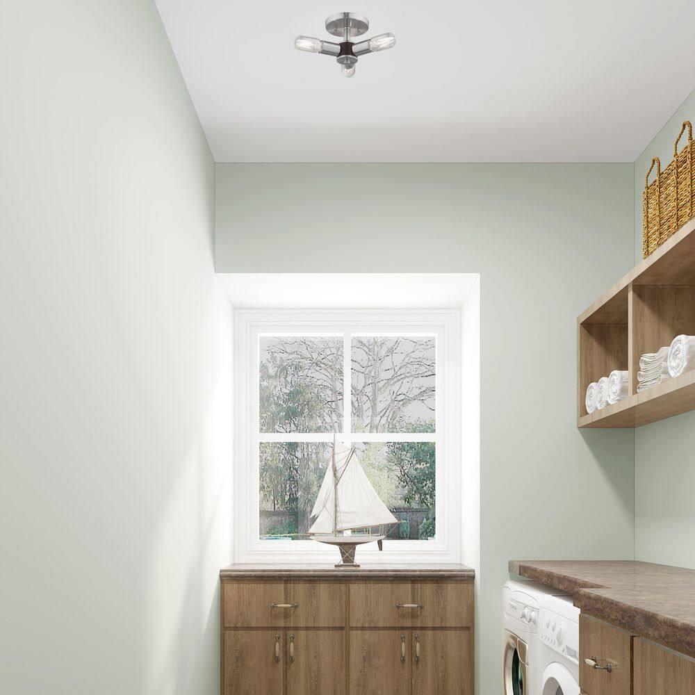 Livex Lighting Copenhagen 3 - Light Flush Mount in  Brushed Nickel