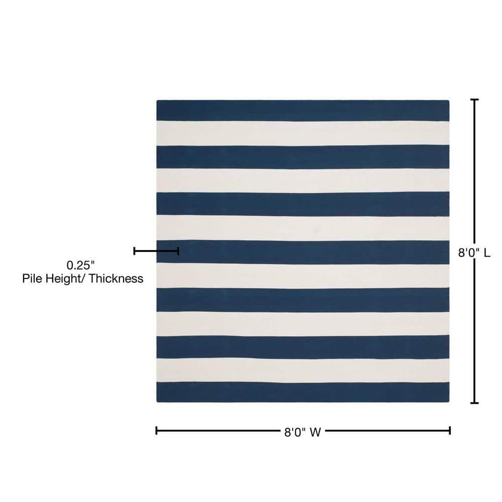 Montauk MTK712 Hand Woven Indoor Area Rug - Navy/Ivory - 8'x8' - Safavieh.