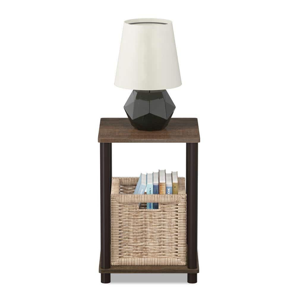 Furinno Turn-N-Tube Haydn End Table, Walnut/Brown