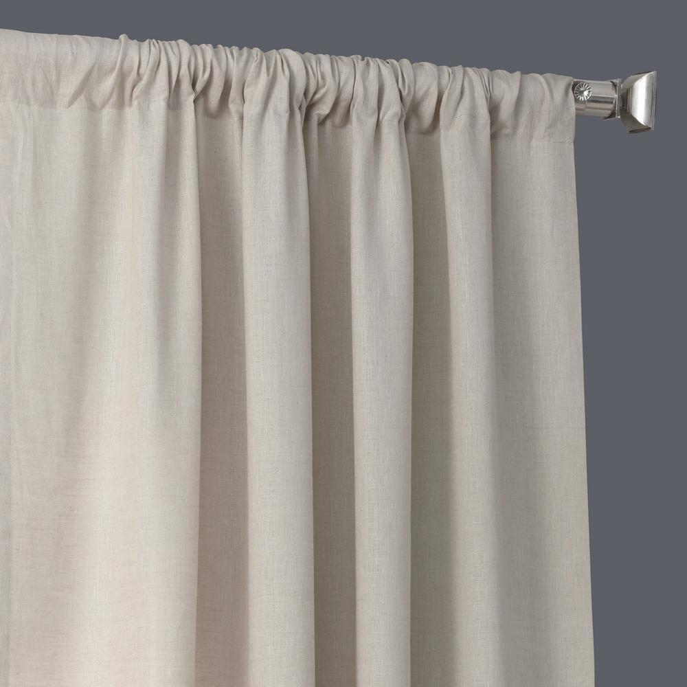 Exclusive Fabrics  Signature French Linen Sheer Curtain (1 Panel) 50 X 120 - Birch