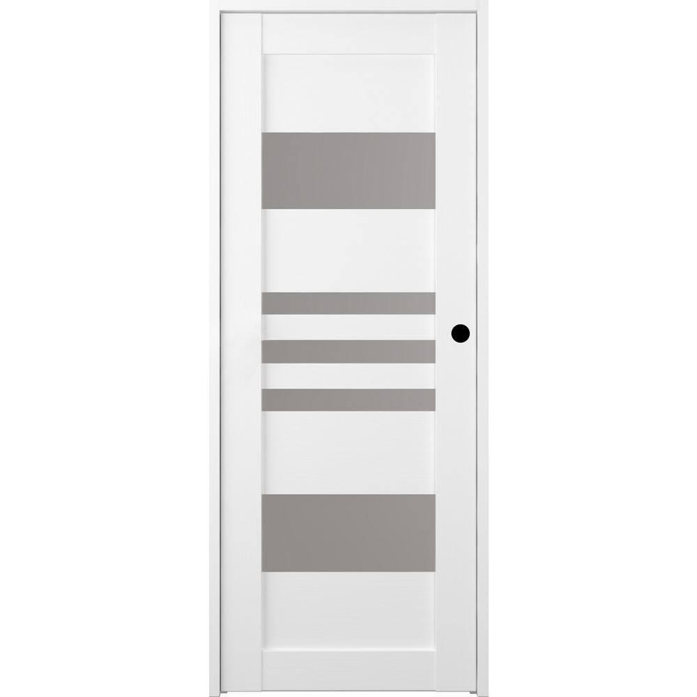 Belldinni Leti DIY-FRIENDLY Paneled Manufactured Wood and Glass Prefinished Standard Door