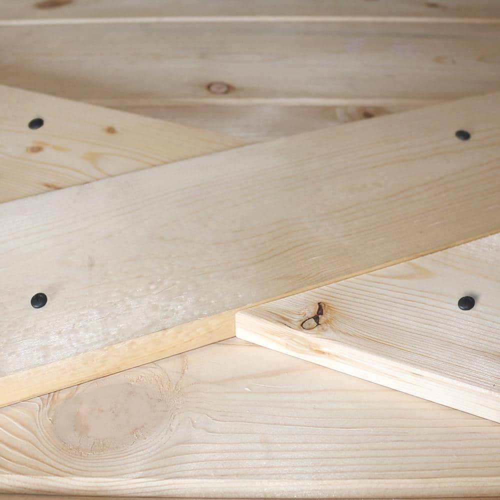 Calhome 84'' Solid Wood Paneled Painted with Installation Hardware Kit Barn Door