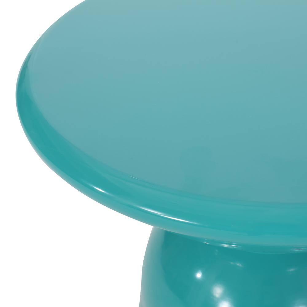 Aston Metal Outdoor Side Table, Teal