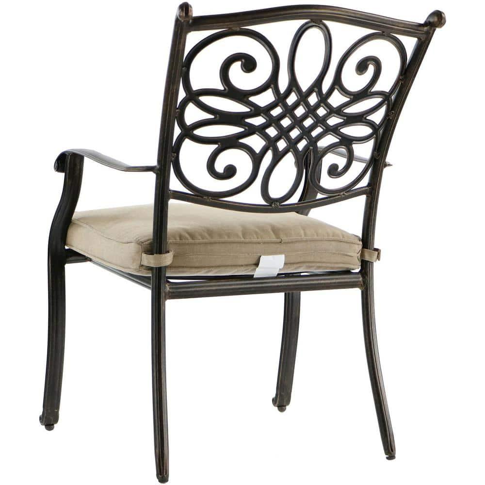 Hanover Traditions 11-Piece Outdoor Patio Dining Set with 60" x 84" Cast-Top Table and 10 Thick Foam Cushioned Chairs with Heavy-Duty Aluminum Frames | TRADDN11PC