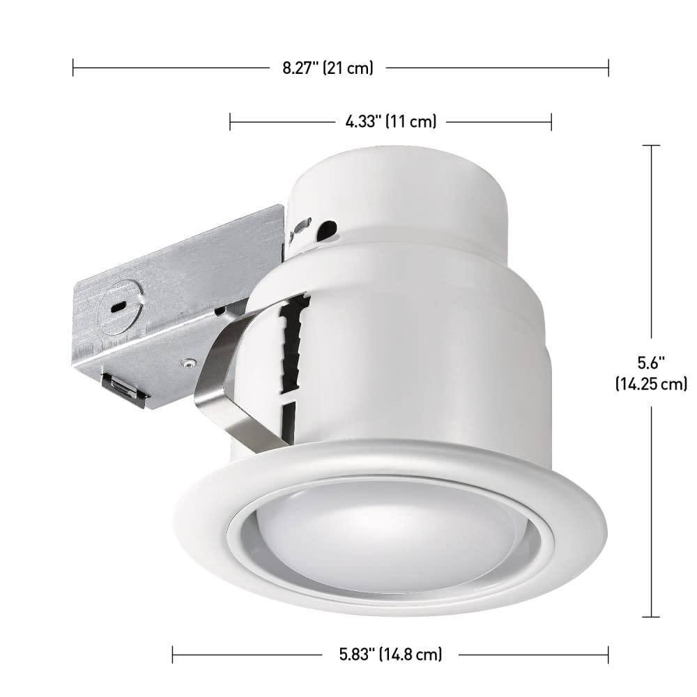 Slimline Integrated LED 6 in Round  Canless Recessed Light for Kitchen Bathroom Livingroom, White Soft White