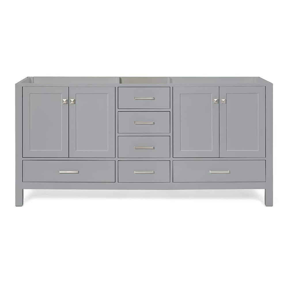Ariel A073d-Bc Cambridge 72" Double Free Standing Vanity Cabinet Only - Grey