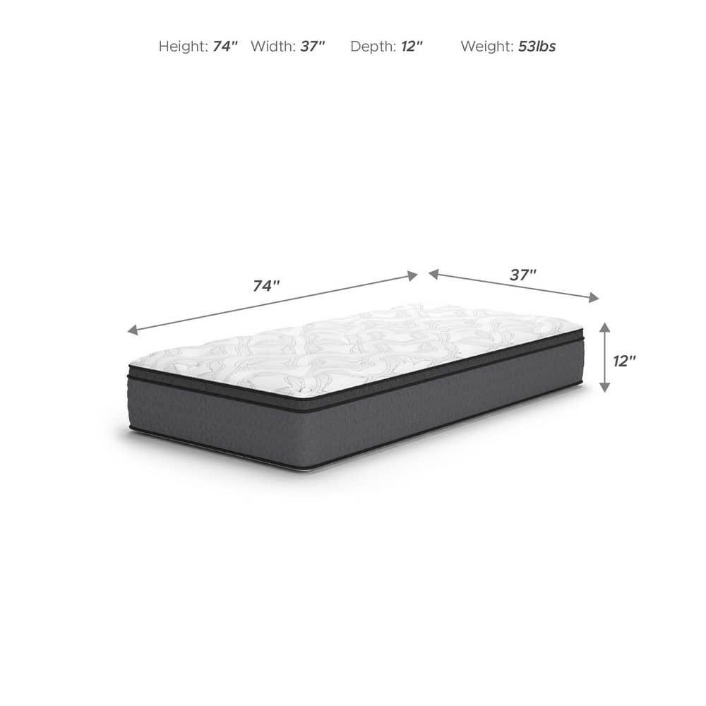 Signature Design by Ashley Serena 12'' Plush Hybrid Mattress