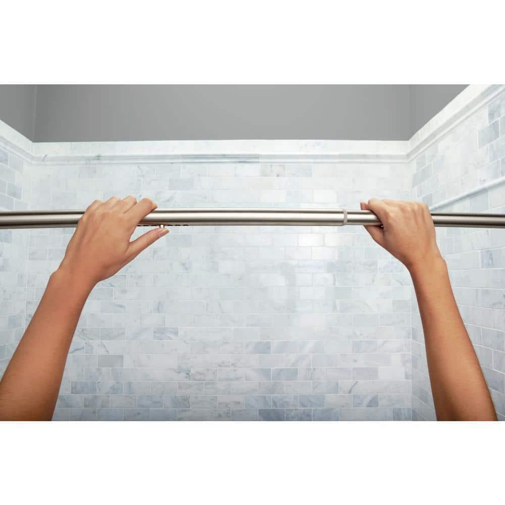 Moen 5-Foot Adjustable Tension Single Curved Shower Curtain Rod