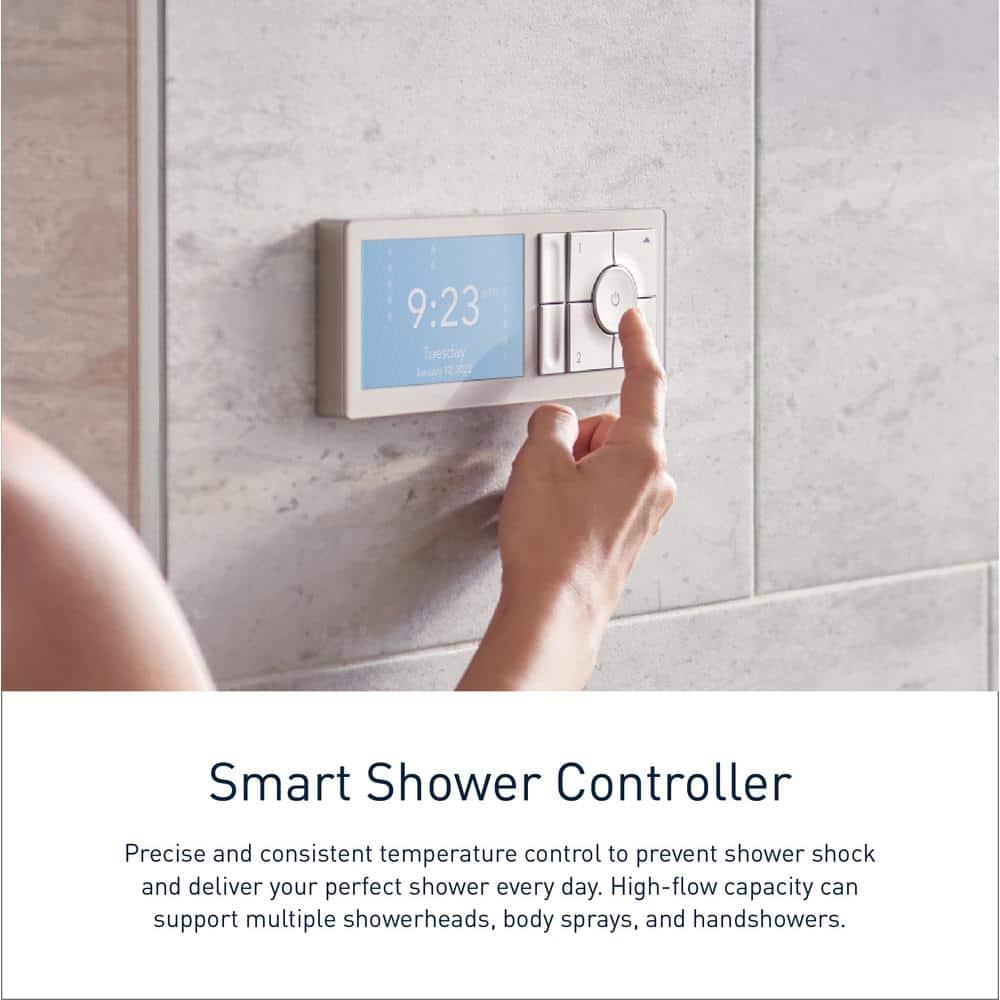 U by Moen Smart Shower 4-Outlet Digital Shower Controller for Thermostatic Shower Valve