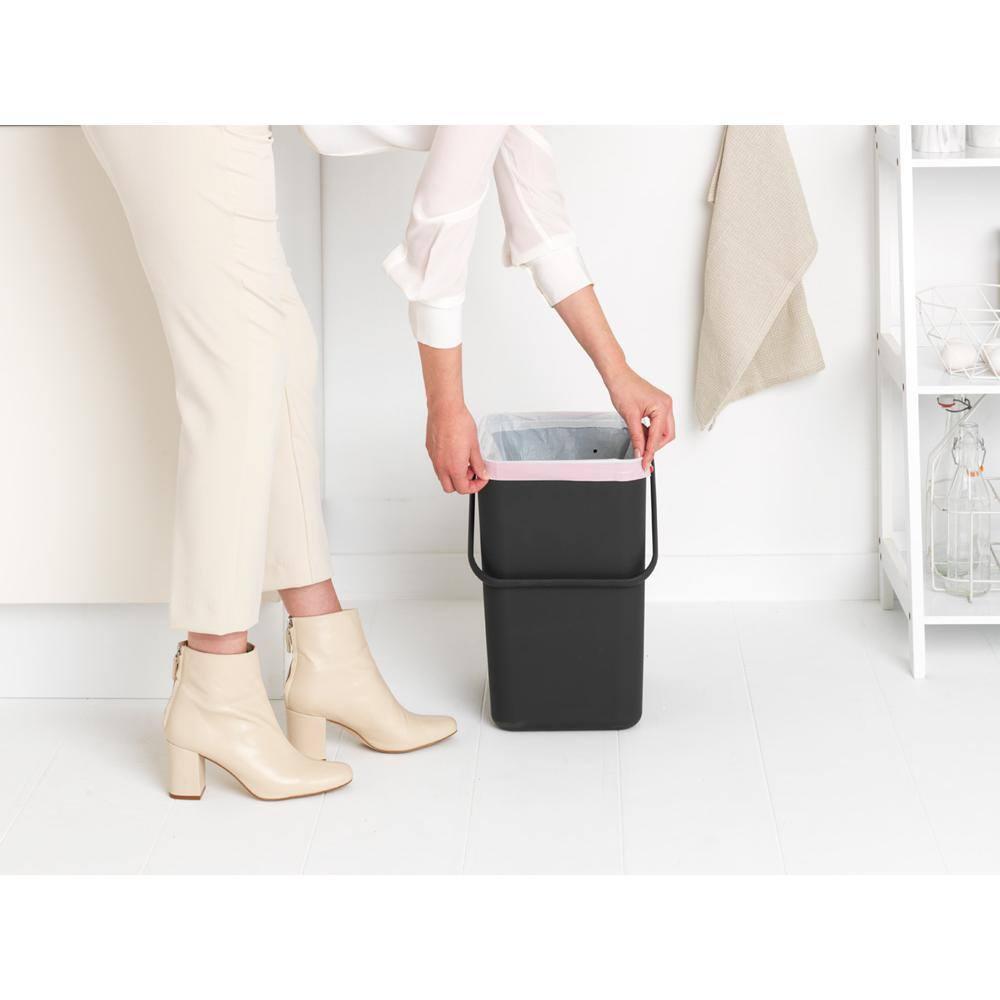 Brabantia Sort & Go Plastic Recycling Bin, 6.6 Gallon