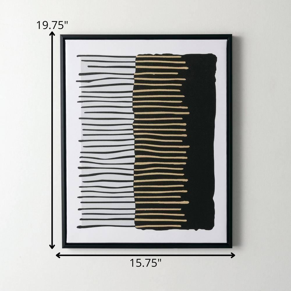 Sullivans Striations Abstract Wall Decor 19.75"H; Black