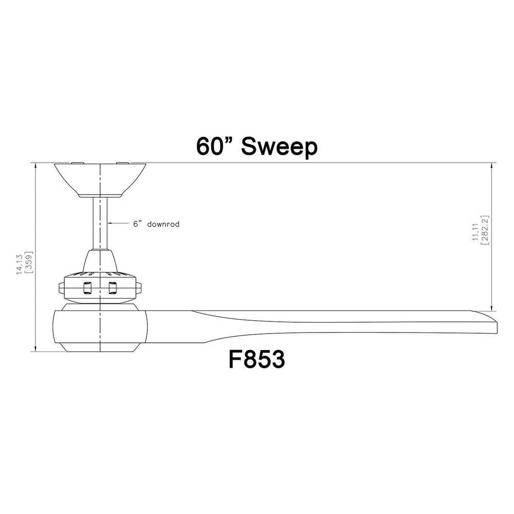 60" Minka Aire Modern Farmhouse Indoor Ceiling Fan with Remote Control Brushed Nickel for Living Room Kitchen Bedroom Family Home