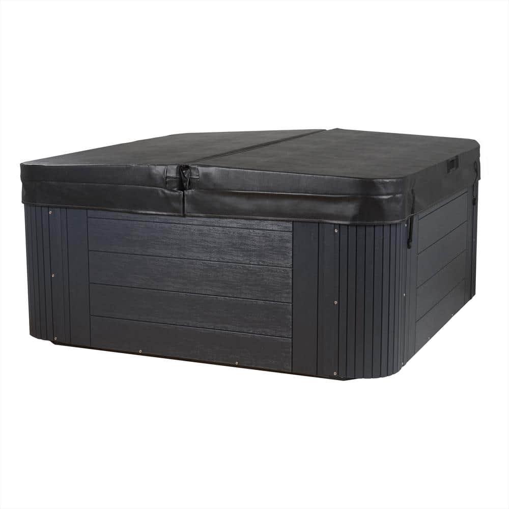 Aqualife® by Strong Spas® Annapolis™ 6-Person 50-Jet Lounger Hot Tub Spa with 2 Pumps, LED Lighting, Stainless Steel Heater and Ozonator, Insulated Cover Included