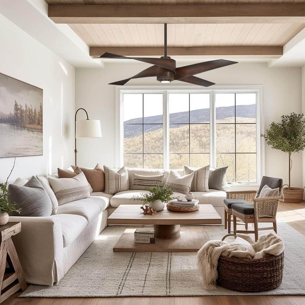 64" Artemis 4 Blade LED Standard Ceiling Fan with Light Kit Included
