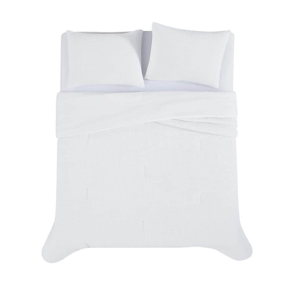 Truly Soft Textured Waffle Weave Comforter Set
