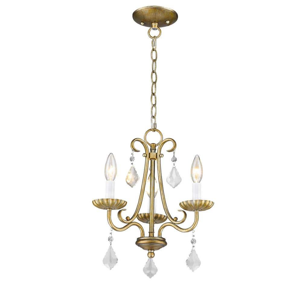 Livex Lighting Daphne 3 - Light Chandelier in  Antique Gold Leaf