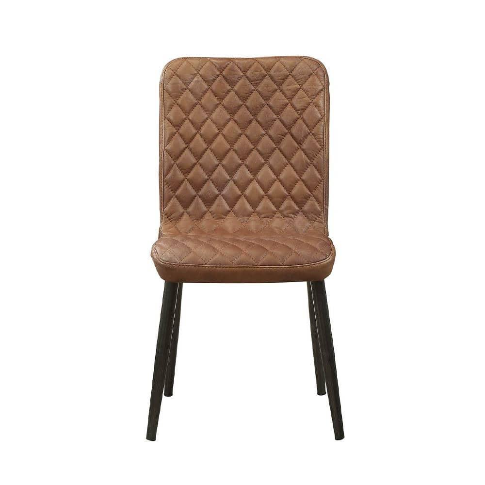17 Stories 19'' H Genuine Leather Upholstered Side Chair (Set of 2)